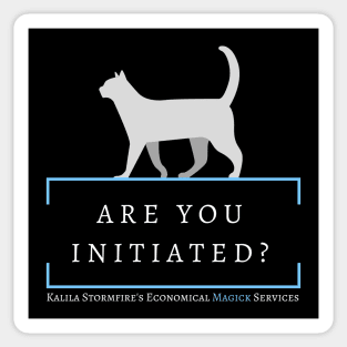 Are You Initiated? - White Cat Sticker